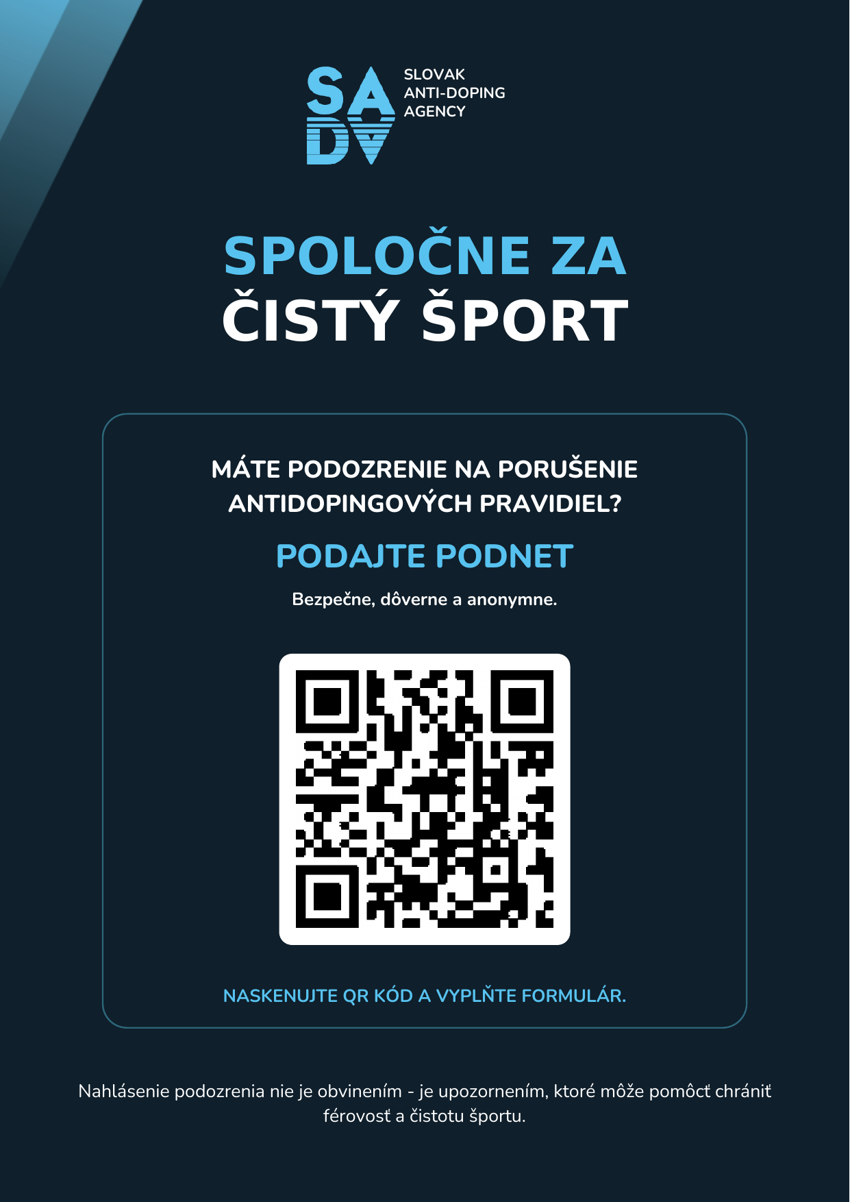 Antidoping – podávanie podmetov Antidoping – podávanie podmetov
